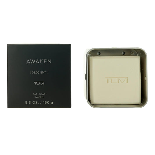 Awaken [08:00 GMT] by Tumi, 5.3oz Bar Soap men with Aluminum Case.