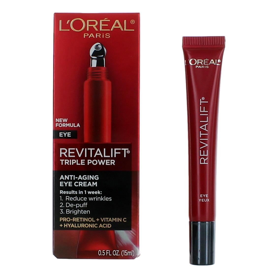 L'Oreal Revitalift Triple Power by L'Oreal, 0.5oz Anti-Aging Eye Cream