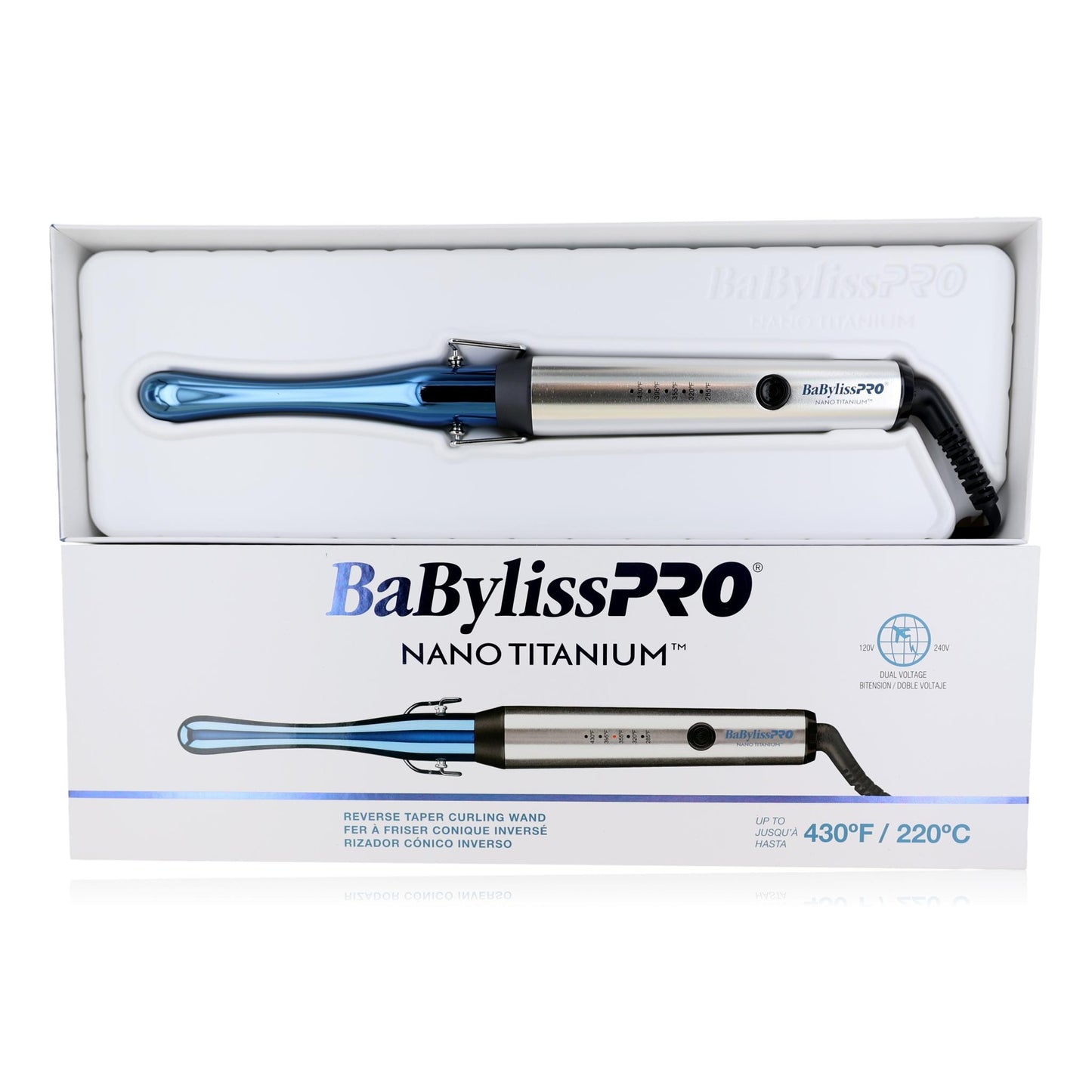 Nano Titanium Reverse Taper Curling Wand by BaBylissPRO